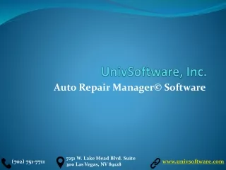 Auto Repair Manager© Software