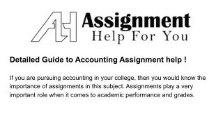 detailed guide to accounting assignment help
