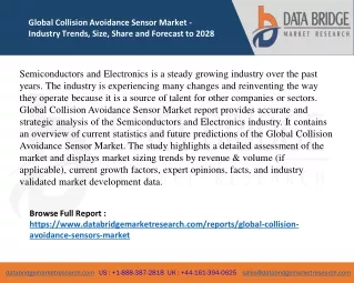 global collision avoidance sensor market industry