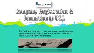 Company Registration & Formation in USA