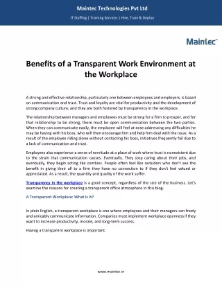 maintec technologies pvt ltd