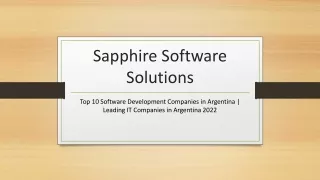 sapphire software solutions