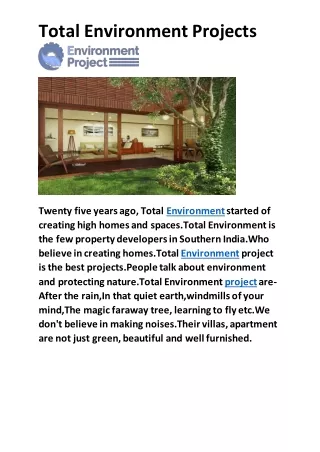 total environment projects