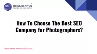 how to choose the best seo company for photographers