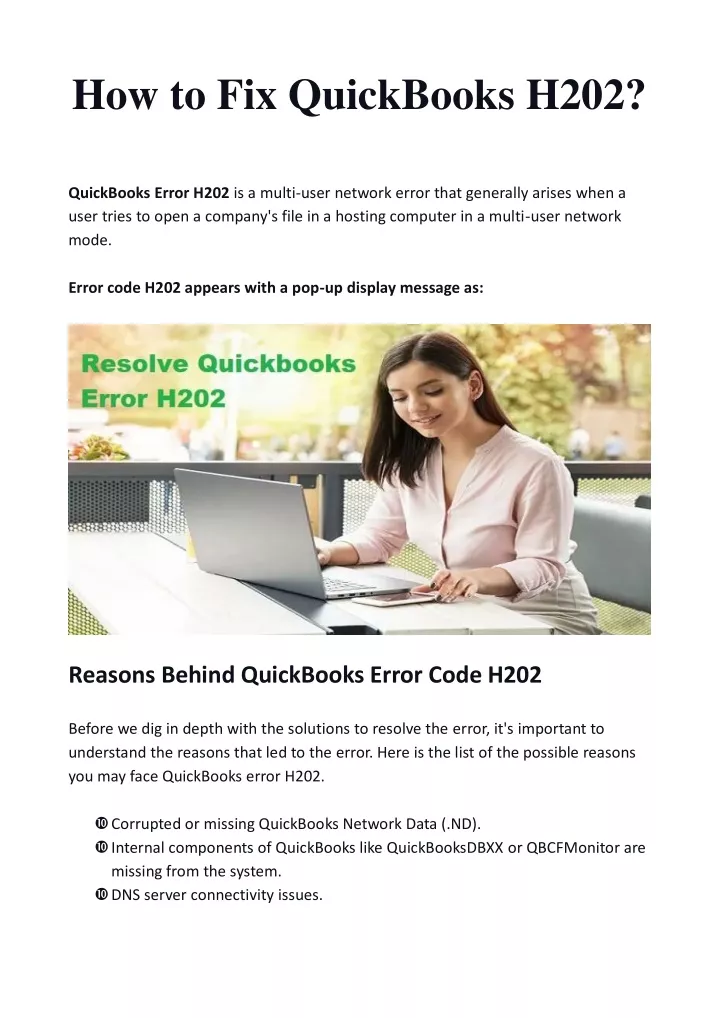 how to fix quickbooks h202