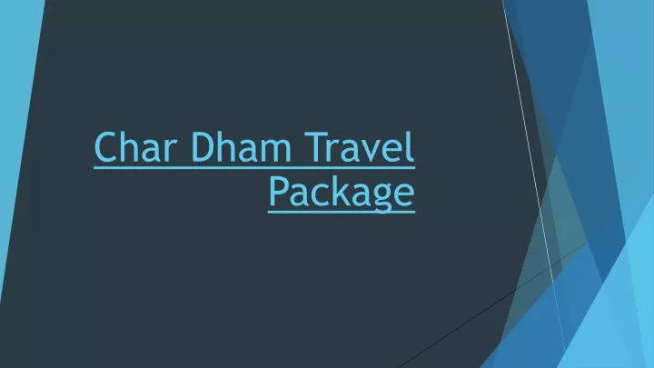 char dham travel package