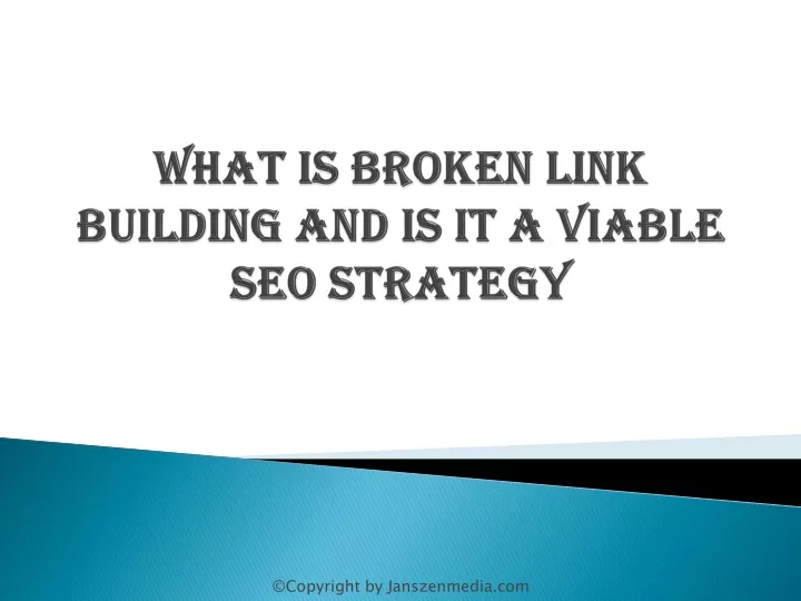 what is broken link building and is it a viable seo strategy