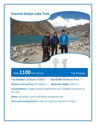 Everest Gokyo Lake Trek