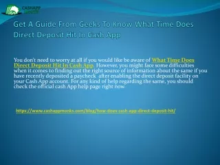 Get A Guide From Geeks To Know What Time Does Direct Deposit Hit In Cash App