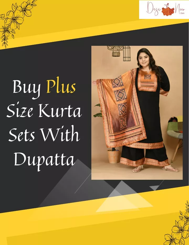 buy plus size kurta sets with dupatta