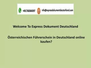 Österreichischen Führerschein in Deutschland online kaufen