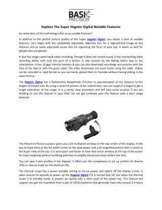 explore the super hogster digital notable features