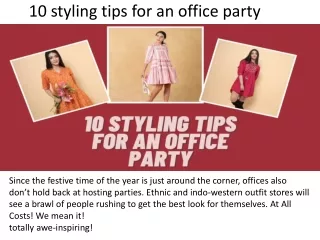 10 styling tips for an office party