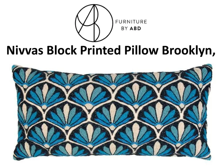 nivvas block printed pillow brooklyn new york