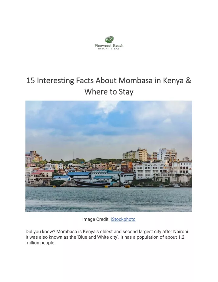 15 interesting facts about mombasa in kenya