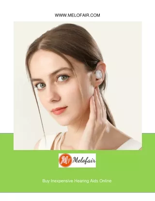 Buy Invisible Hearing Aids Online | Melofair Inc.
