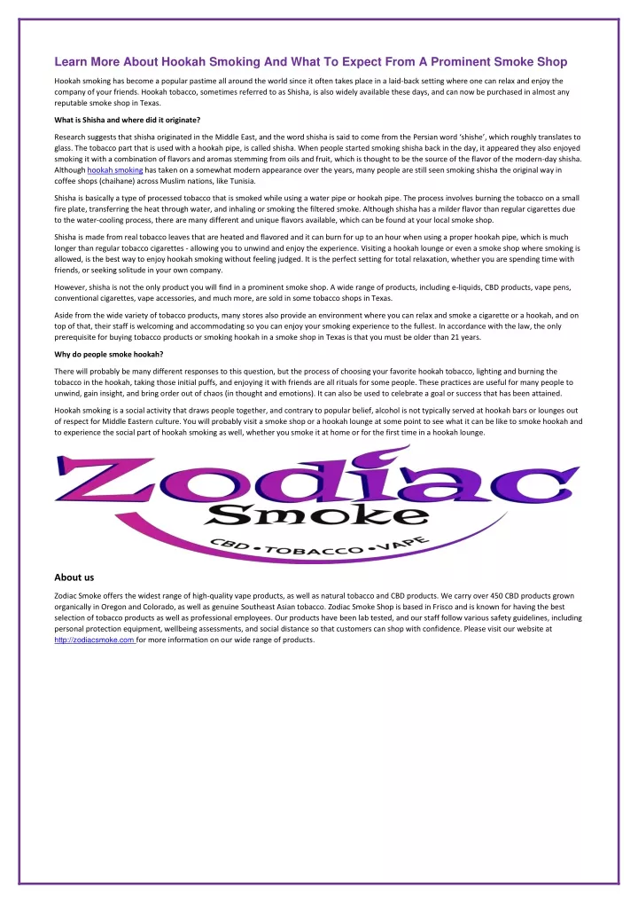 learn more about hookah smoking and what