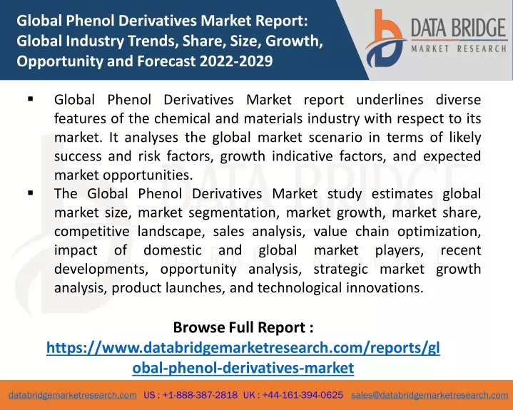 Ppt Global Phenol Derivatives Market Report Pdf Powerpoint