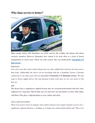 Greenwich CT Limo service