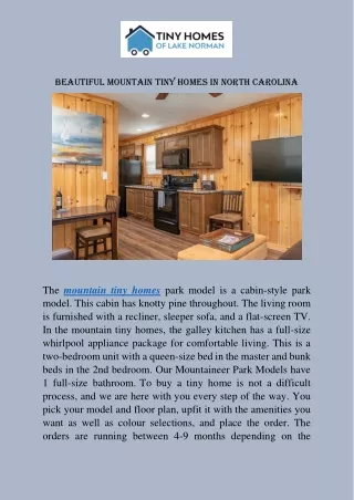 Beautiful Mountain Tiny Homes In North Carolina