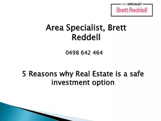 5 Reasons why Real Estate is a safe investment option