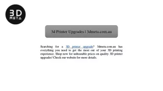 3d printer upgrades 3dmeta com au