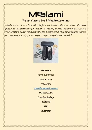 travel cutlery set mealami com au