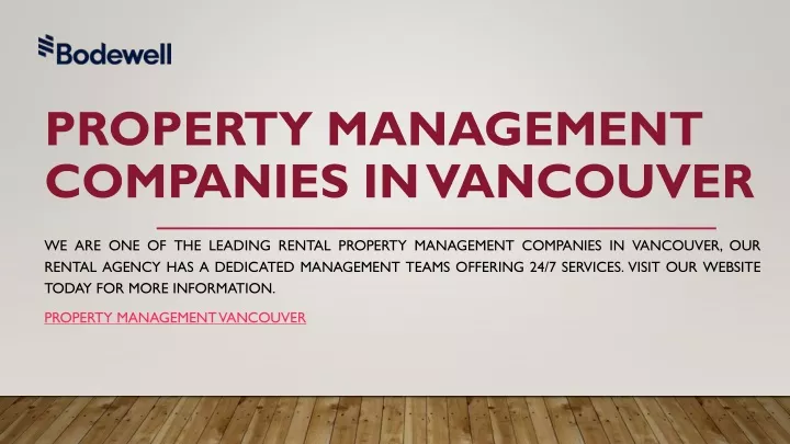 property management companies in vancouver