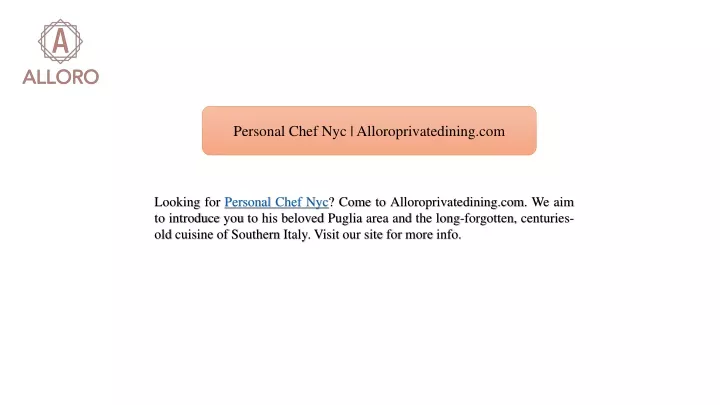personal chef nyc alloroprivatedining com