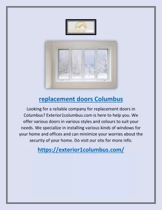Replacement Doors Columbus | Exterior1columbus.com