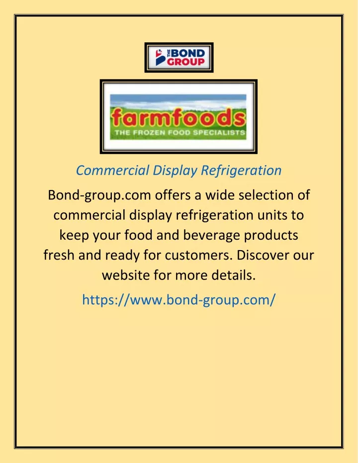 commercial display refrigeration