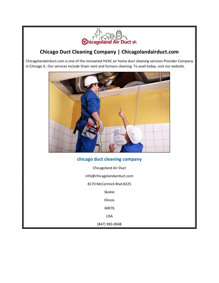 chicago duct cleaning company chicagolandairduct