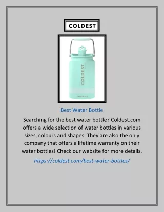 best water bottle