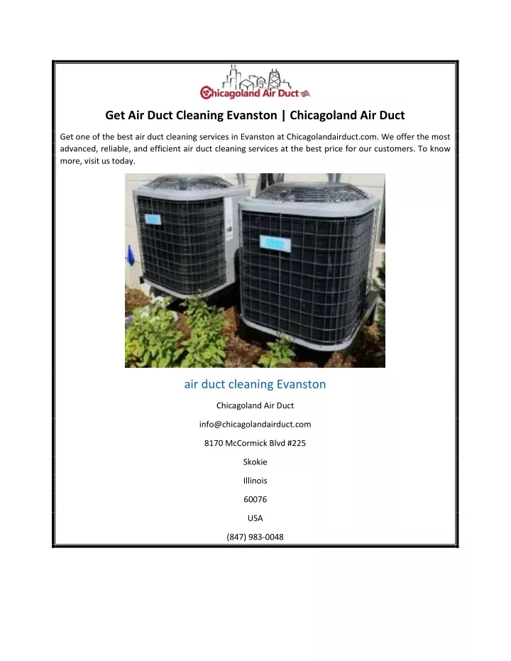 get air duct cleaning evanston chicagoland