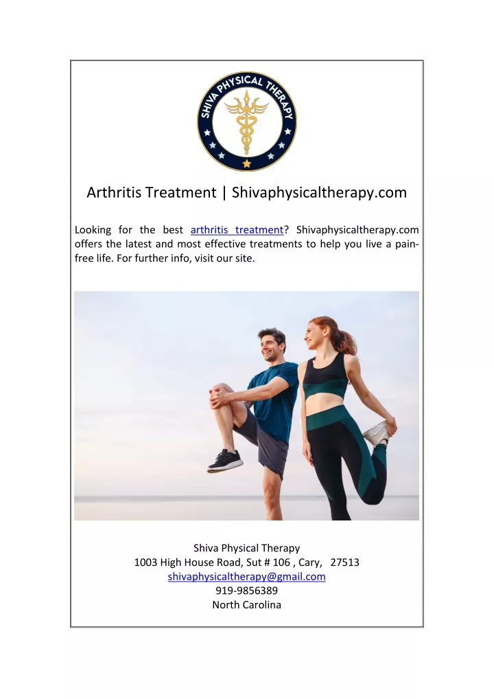 arthritis treatment shivaphysicaltherapy com