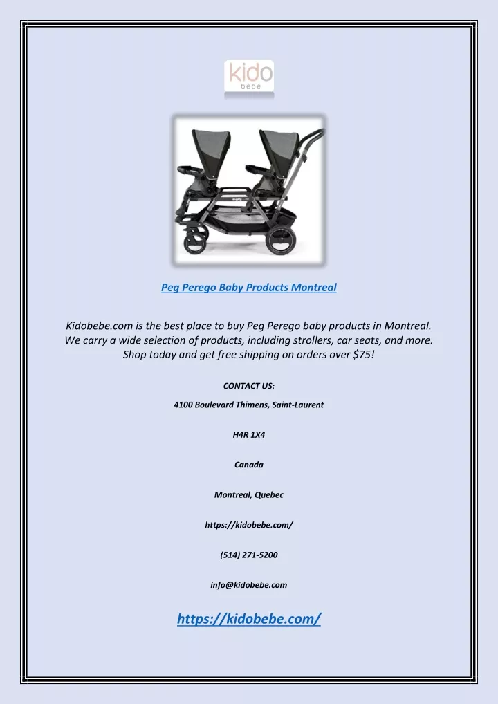 peg perego baby products montreal