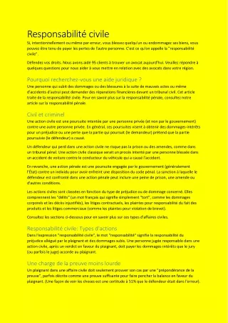 responsabilit civile si intentionnellement