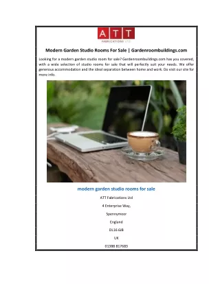 Modern Garden Studio Rooms For Sale | Gardenroombuildings.com