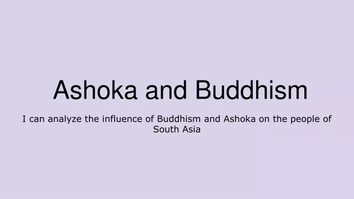 ashoka and buddhism