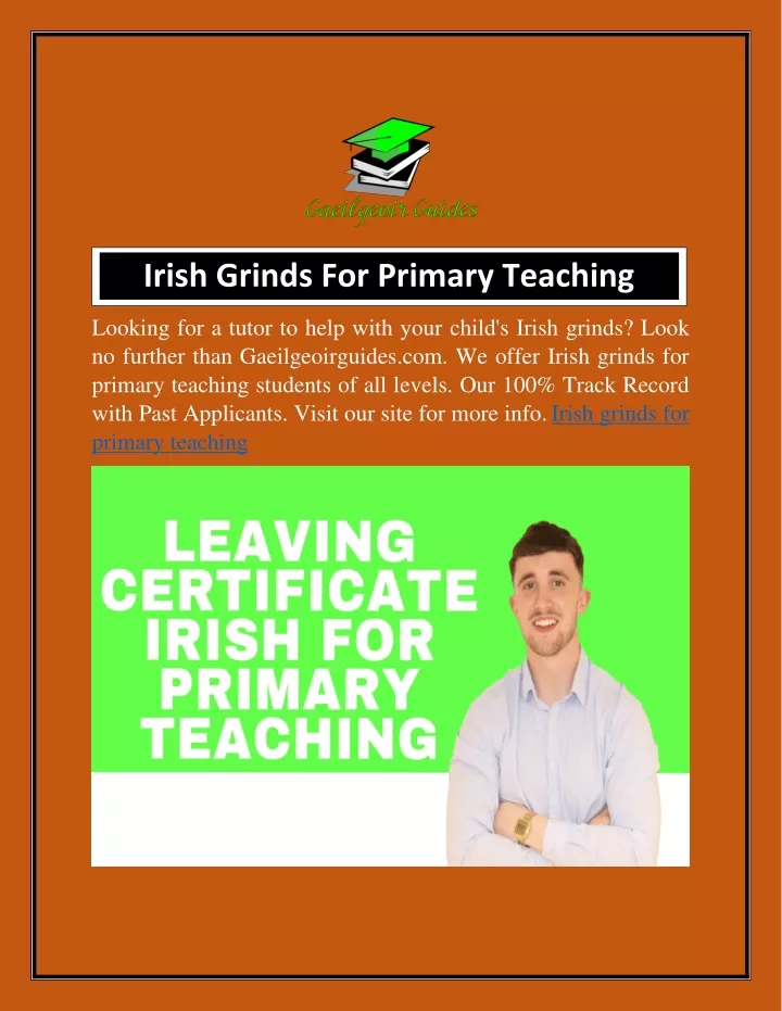 irish grinds for primary teaching