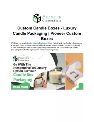 Custom Candle Boxes - Luxury Candle Packaging _ Pioneer Custom Boxes