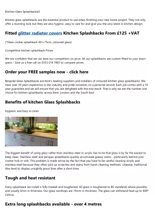 kitchen glass splashbacks