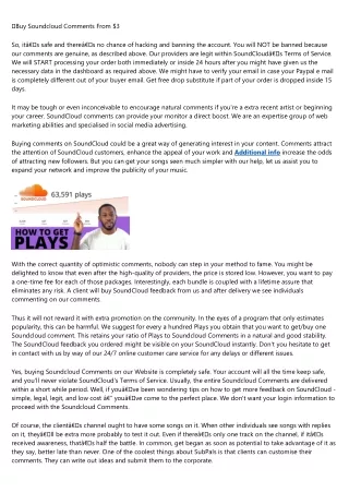 buy soundcloud comments from 3