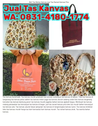 Ô8౩1.Կ18Ô.1ᜪᜪԿ (WA) Bikin Tas Kanvas Jual Tas Kanvas Polos Depok