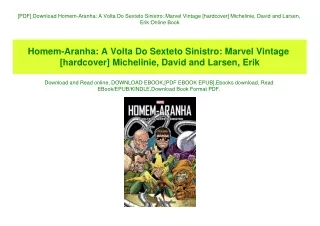 [PDF] Download Homem-Aranha A Volta Do Sexteto Sinistro Marvel Vintage [hardcover] Michelinie  David and Larsen  Erik On