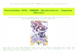 Free [epub]$$ TwinkleSaber NOVA REMNANT (MiyabiComics) (Japanese Edition) (DOWNLOAD E.B.O.O.K.^)