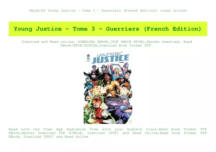 epub young justice tome 3 guerriers french
