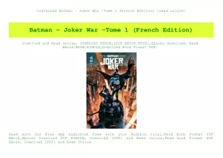 textbook$ Batman - Joker War -Tome 1 (French Edition) {read online}