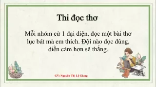 Bài giảng Ngữ văn Lớp 7 - Làm thơ lục bát