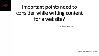 Important points need to consider in Website Content Writing